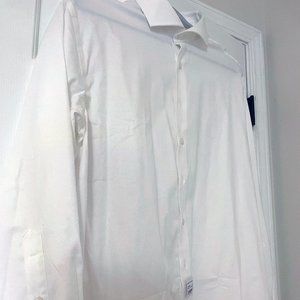 Men's Cole Haan Grand OS 18.5 34/35 White Slim Fit Dress Shirt